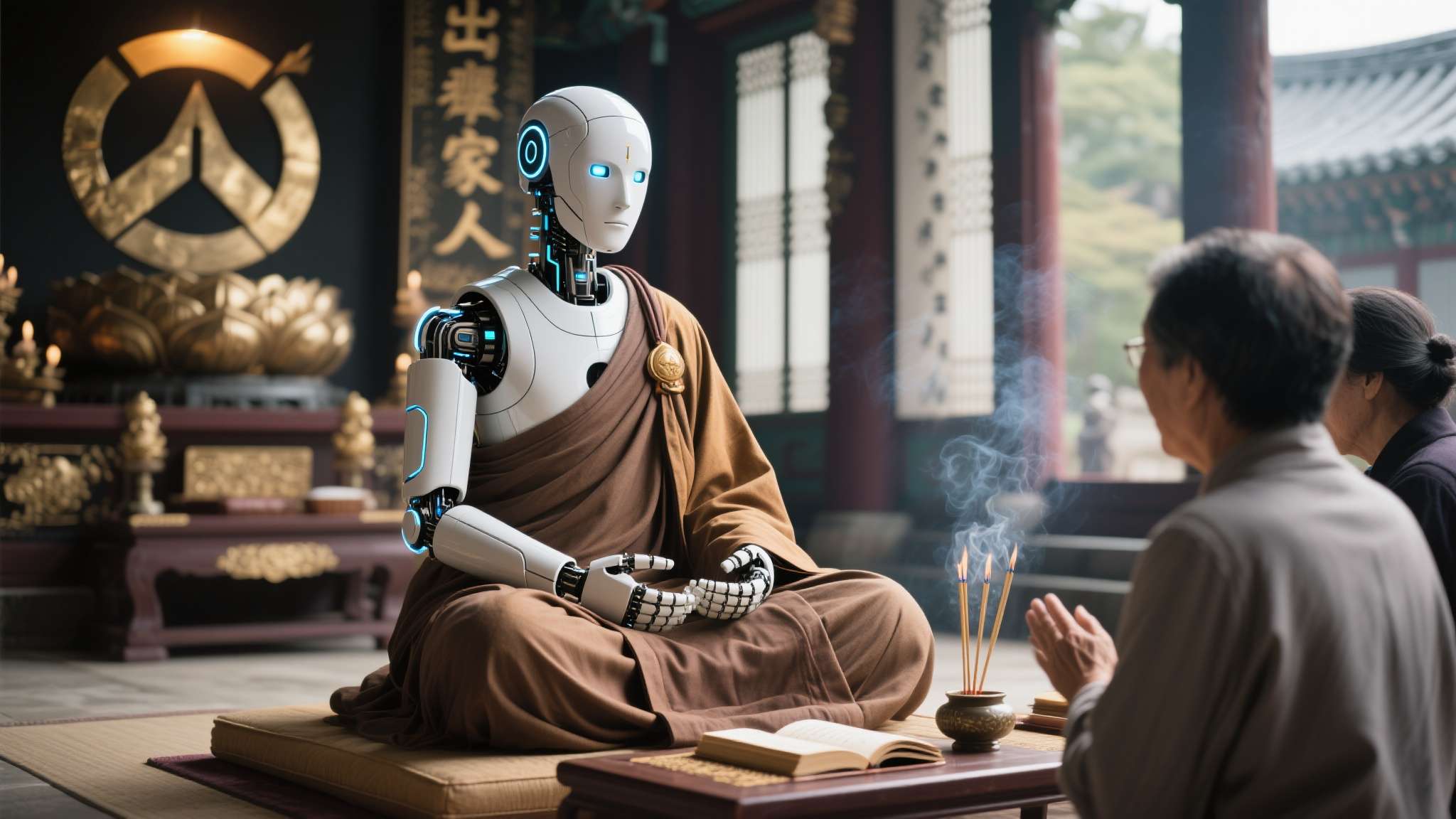 韩媒报道中国机器人 当科幻游戏中的禅意机器人僧侣走入现实,你会怎么想?韩国一座佛教寺庙近日迎来了一位